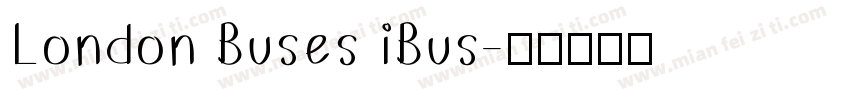London Buses iBus字体转换